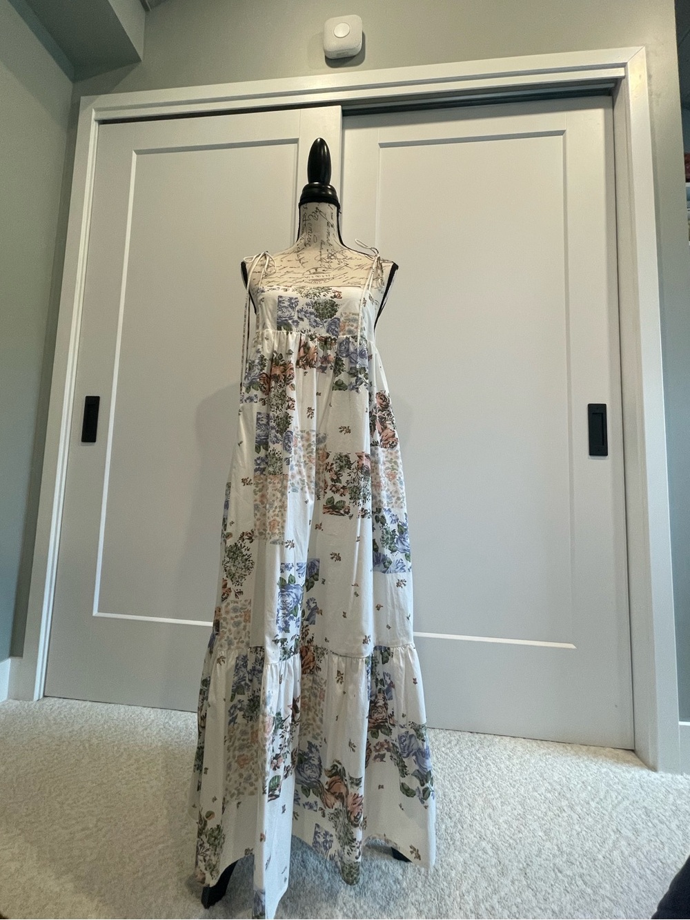 Levi’s Rowen Patchwork Floral Cotton Ruffle Midi Prairie Dress